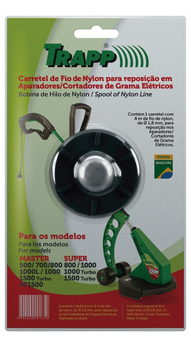 Carretel Refil Fio Para Aparador De Grama Master/plus Trapp 1