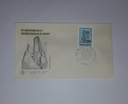 Sobre Primer Día Emisión 1979 Aniversario Filatélica Rosario 0