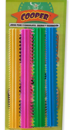 Reglas Para Chocolate 30 Cm X 4 Peines Decoracion De Tortas 1