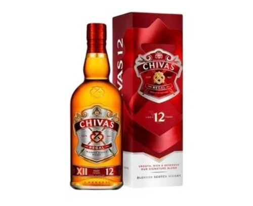 Whisky Chivas Regal 12 Años Blended 1 Litro + 2 Vasos - Zb 1