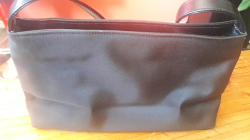 Cartera En Tela Y Simil Cuero Color Marron 1