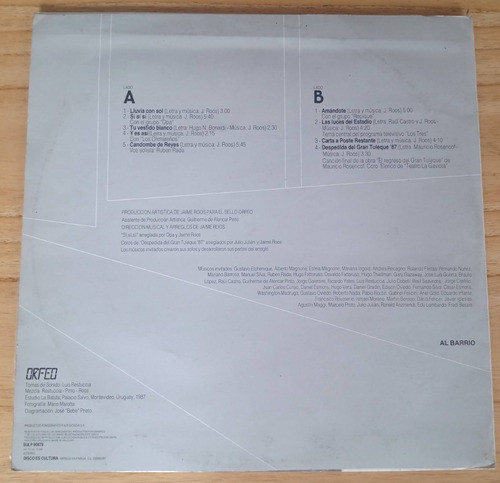 Jaime Roos - Sur - Lp Vinilo Original Uruguayo / Kktus 1