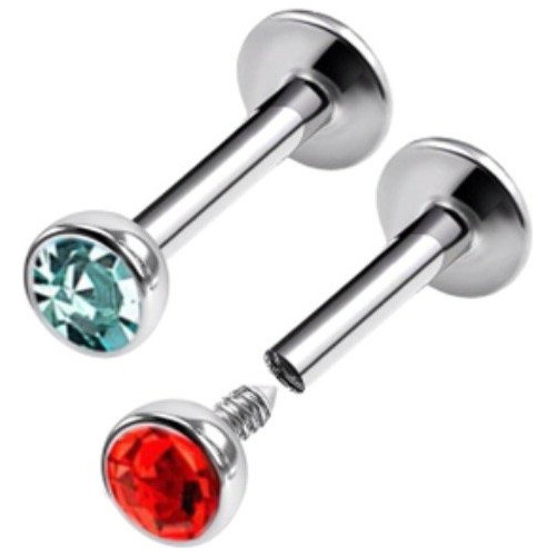 Labret Rosca Interna Strass Color 1