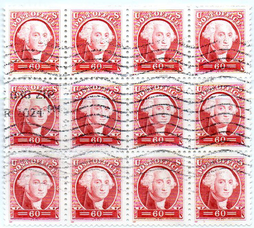Estados Unidos 1997. George Washington 60c (bloque De 12) 0