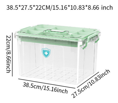 Organizador De Armazenamento De Medicamentos, Verde 1