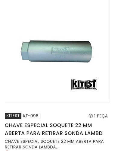 Llave Dado Extractor Sonda Lambda 22mm Enc 1/2  Y Sext 24mm 1