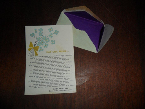 A La Mamita Mas Buena Del Mundo 1959 Sobre Miniatura Carta 1