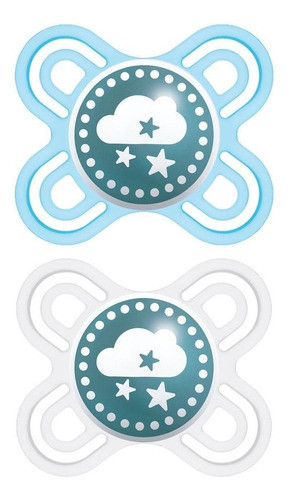 Kit 2 Chupetas Recém Nascidos Perfect Start Azul - Mam 0