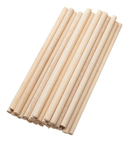 10 Tarugos Varilla Madera 8mm 40cm Para Tapices Artesanias 0
