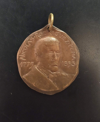 Antigua Medalla Nicolás Rodriguez Peña 1775/1853. M 9 0