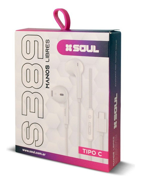 Auricular Con Ficha Tipo C Manos Libres S389 Soul 1