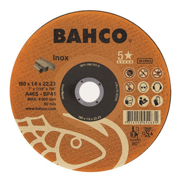 Disco De Corte Bahco De 7  Para Acero Inoxidable 0 Disco De Corte Bahco De 7  Para Acero Inoxidable 0