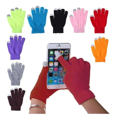 Pack X12 Guantes Unisex Magicos Touch Screen Tactil Celular 0