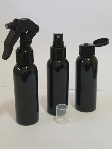 Frasco 100ml Pet Negro Con Mini Gatillo Negro (pack Por 10) 1