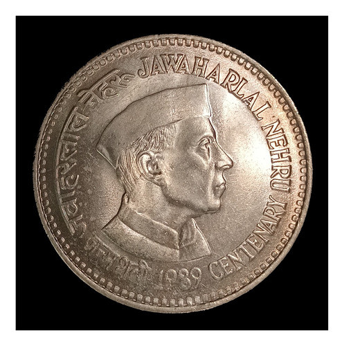 India 5 Rupias 1989 B (mombai) Sc Km 151 Nehru 0