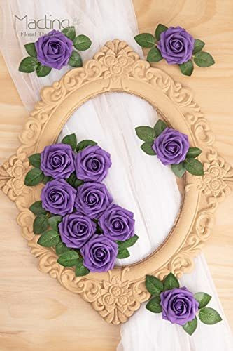 Rosas Artificiales Realistas X 30 Purpura 1