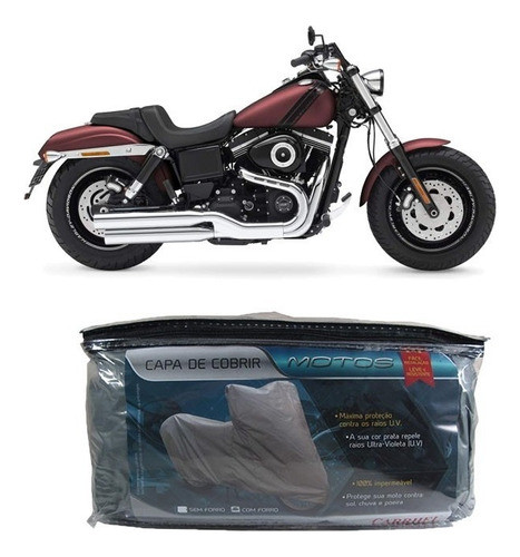 Capa Harley Davidson Fat Bob Com Forro Gg(198) 0