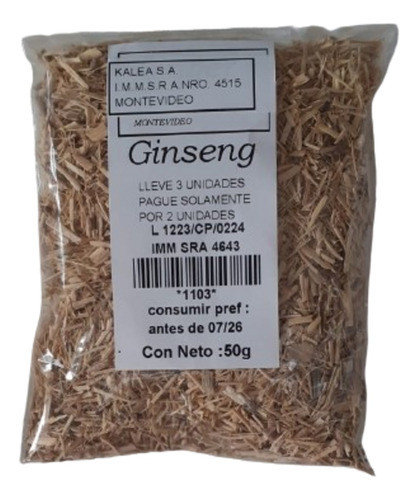 Hierbas Ginseng Con Carqueja 50 G Lleve 3 Pague Solo 2 0