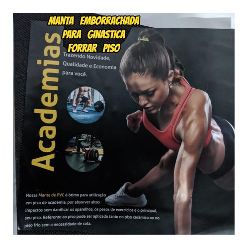 Piso 2mm Borracha 2,80x1.00mts Para Forrar Chão De Academia 0