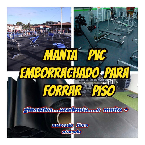 Piso 2mm Borracha 2,80x1.00mts Para Forrar Chão De Academia 1