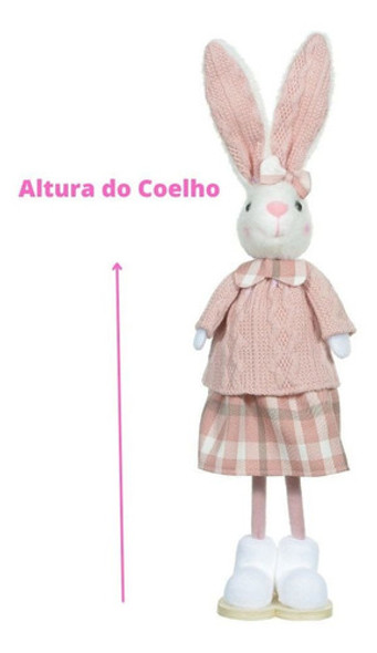 Decoração Páscoa Sra. Coelho Fêmea Amore 37 Cm 1