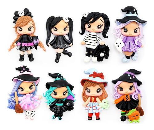 Enfeite Biscuit - Meninas Halloween 3 - C/8 - Sortido 0