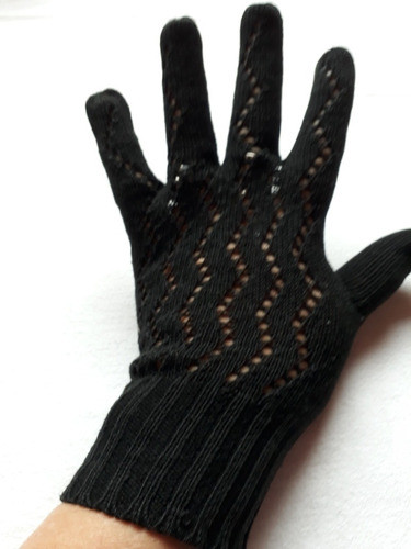 Guantes Tejidos De Hilo Grueso. Antiguos. Talle M 0