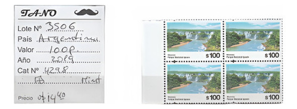 Lote3506 Argentina 100p 2019 Serie Básica Gj#4298 Mint X4 0