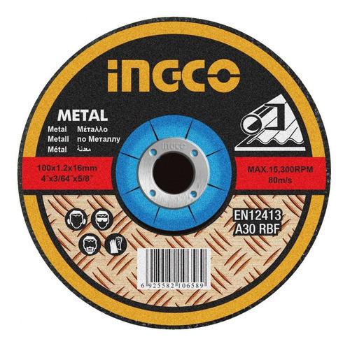 Disco Corte Metal 7  X 3mm (180x3mmx22,2mm) Ingco-ynter Indu 0