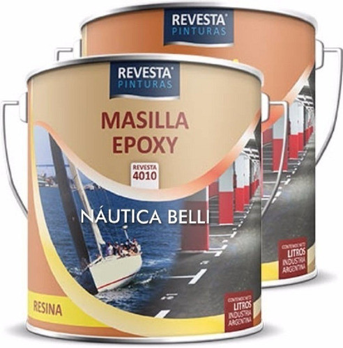 Masilla Epoxi Nautica Bañeras Revesta 4010 - 2 Comp. 1lts 0