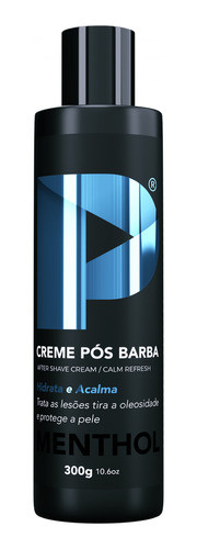 Creme Pós Barba Play Barber 300g Menthol Hidratação Com 9 Un 1