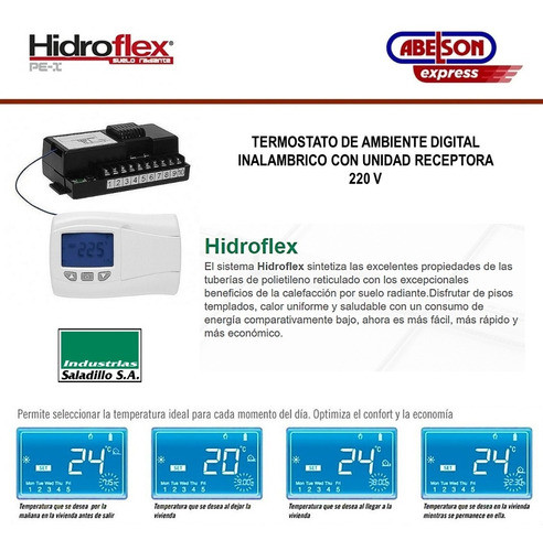 Crono Termostato Inalambrico (1860) Hidroflex Calefaccion 1