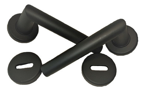 Manija Doble Balancin Casiopea Negro Cobalto Con Bocallaves 1