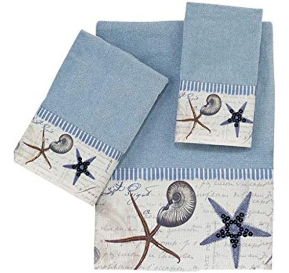 Avanti Linens Antigua Juego De Toallas De 3 Piezas, Niebla A 0