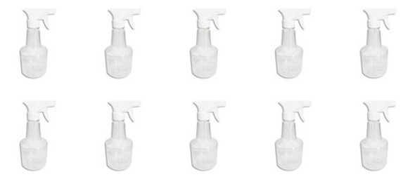 Kit 10 Frascos Borrifador Transparente 500 Ml 0