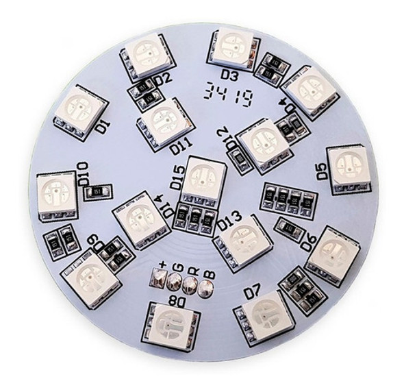 Placa Led 50mm Rgb -  12vcc -3.6w - Iluminacion Pileta 0