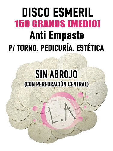 Discos Esmeril Podología 150 Gr. X 50 Unidades 0