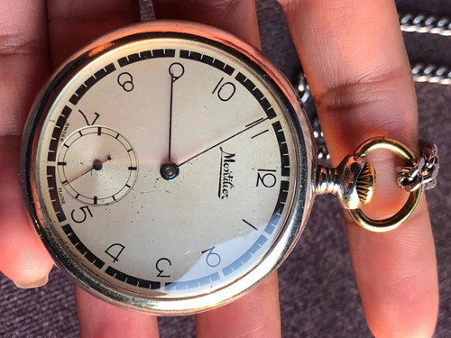 Relógio De Bolso Montilier Bolso 40  Aço 1