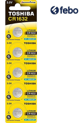 Pila Bateria Cr1632 1632 3v Lithium Control Remoto Febo 1
