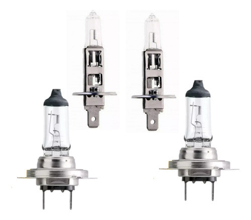 Kit 4 Lamparas Halogena H7 H1 Para Peugeot 207 307 308 208 0