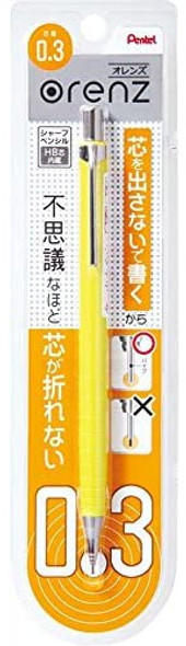 Lápiz Mecánico Pentel Orenz 0,3 Mm, Cuerpo Amarillo 1