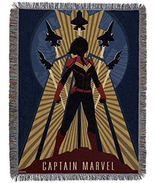 Marvel's Captain Marvel, Manta Tejida Con Tapiz  Lift Off , 0