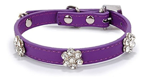 Aolove Moda Pedreria Diamante Flor Ajustable Piel Sintetic 0