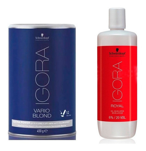 Decolorante Igora Extra Power + Oxidante Schwarzkopf 0
