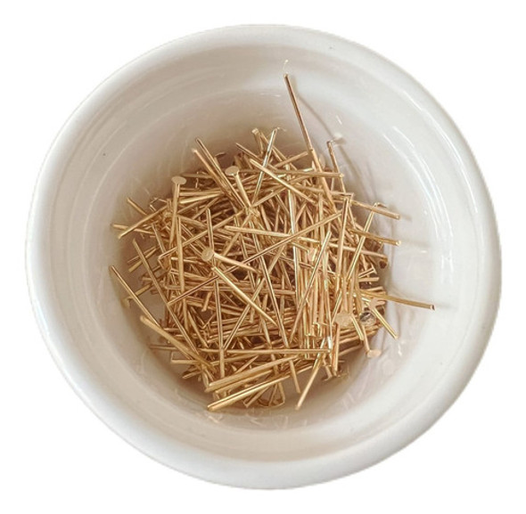 200 Peças Alfinete Contra Pino 32mm- Dourado- Bijuterias-t 0