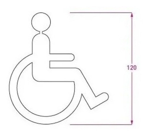 Indicador Señal Baño Publico Discapacitado Acero Inoxidable 1