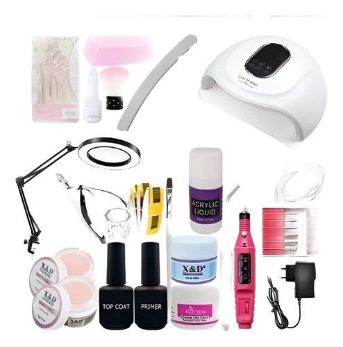 Kit Completo Profesional Uñas En Gel/acrílico/fibra D Vidrio 0