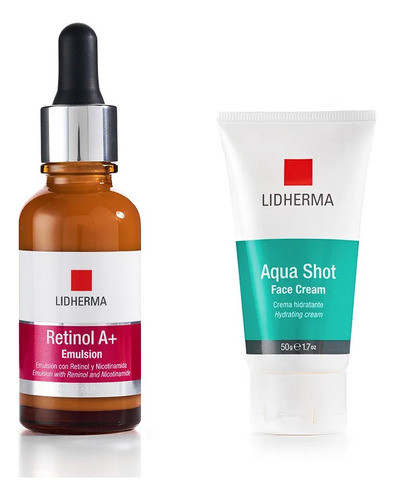 Kit Retinol A+ Emulsión + Aqua Shot Crema Facial Lidherma 0
