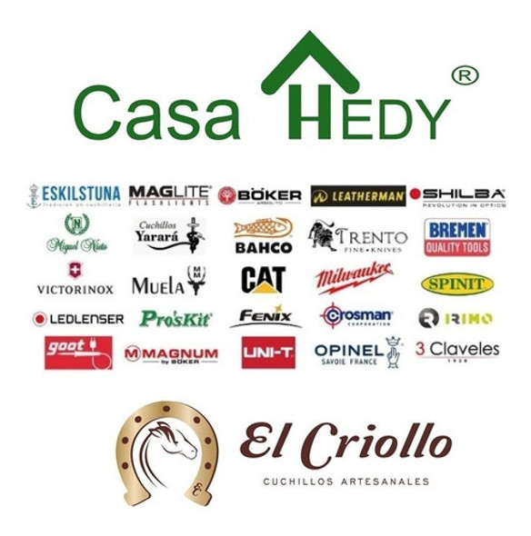 Cuchilla El Criollo Eskilstuna Carbono Hoja 27cm Cabo Hueso 1