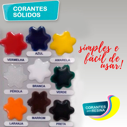 Corantes Para Resina - Kit  Com 8 Cores Sólidas De 100g 1